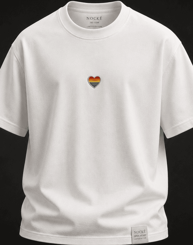 Open Heart Tee in White