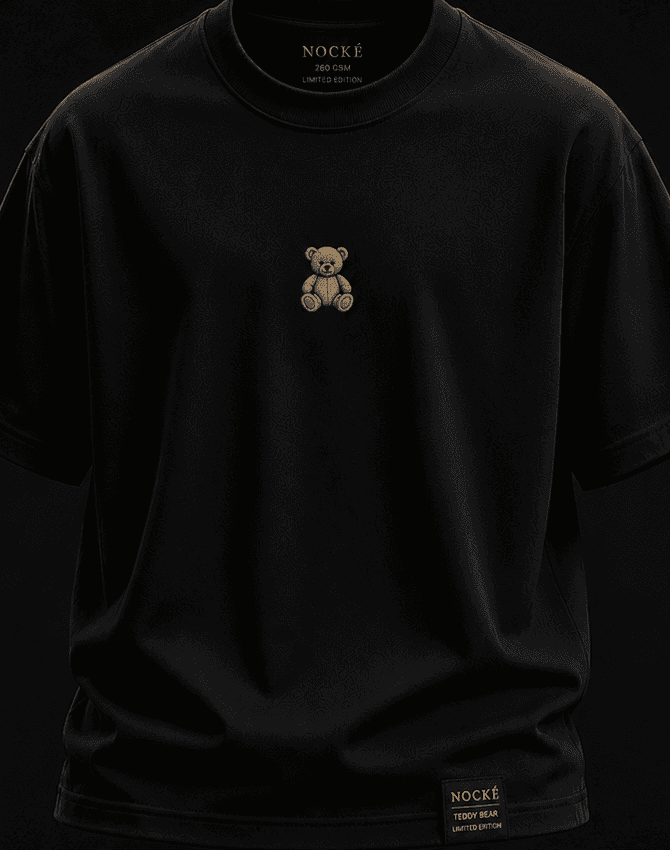 Teddy Bear Tee selected in Black