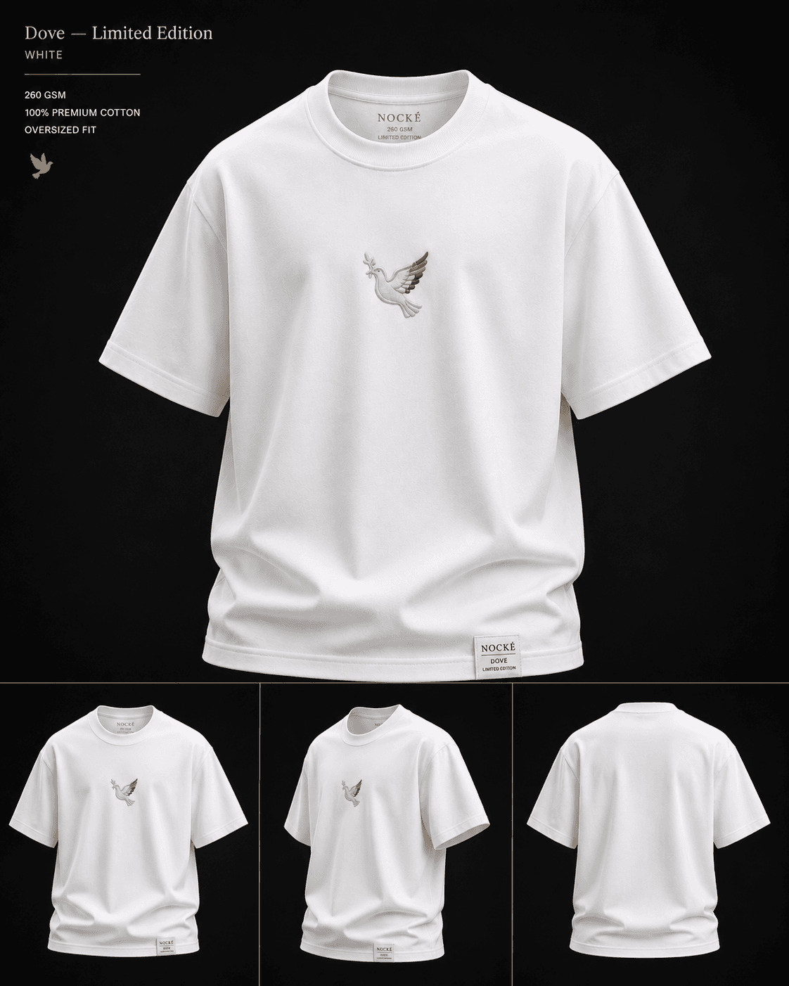 Dove embroidery detail