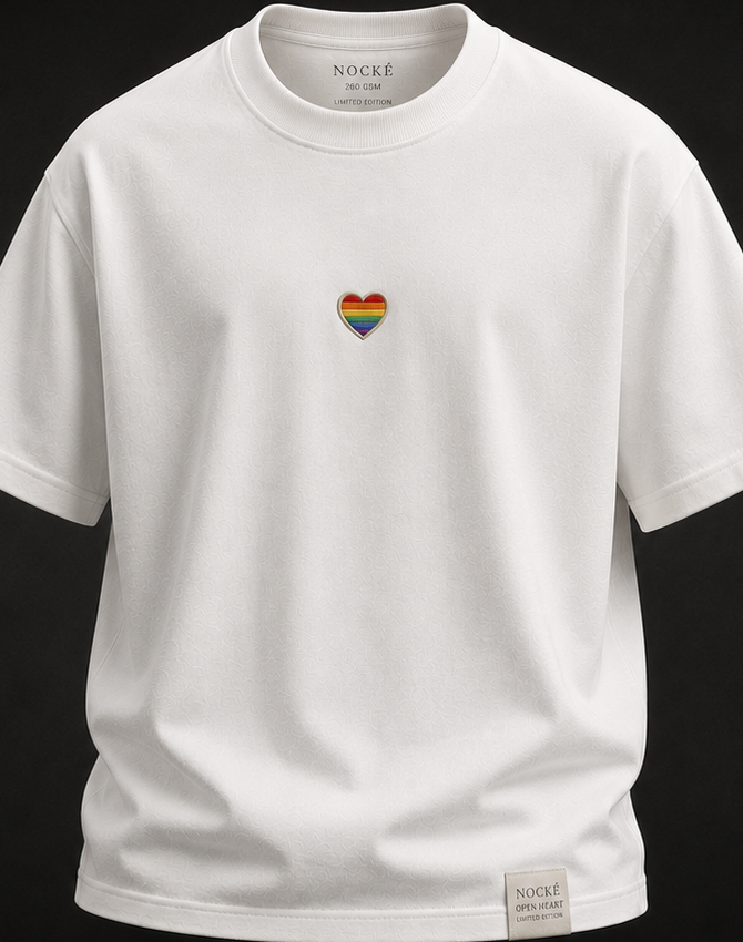 Open Heart Tee in White