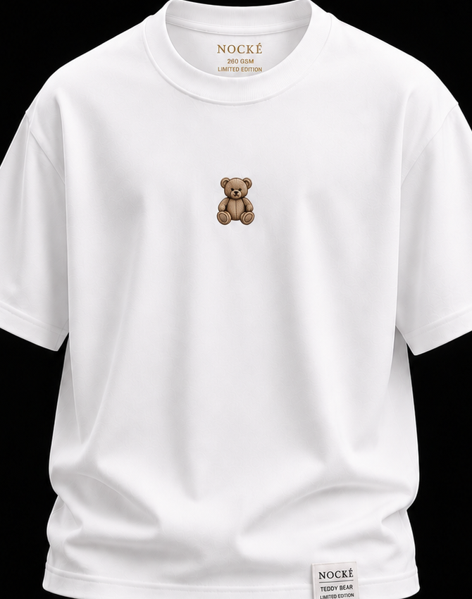 Teddy Bear Tee in White